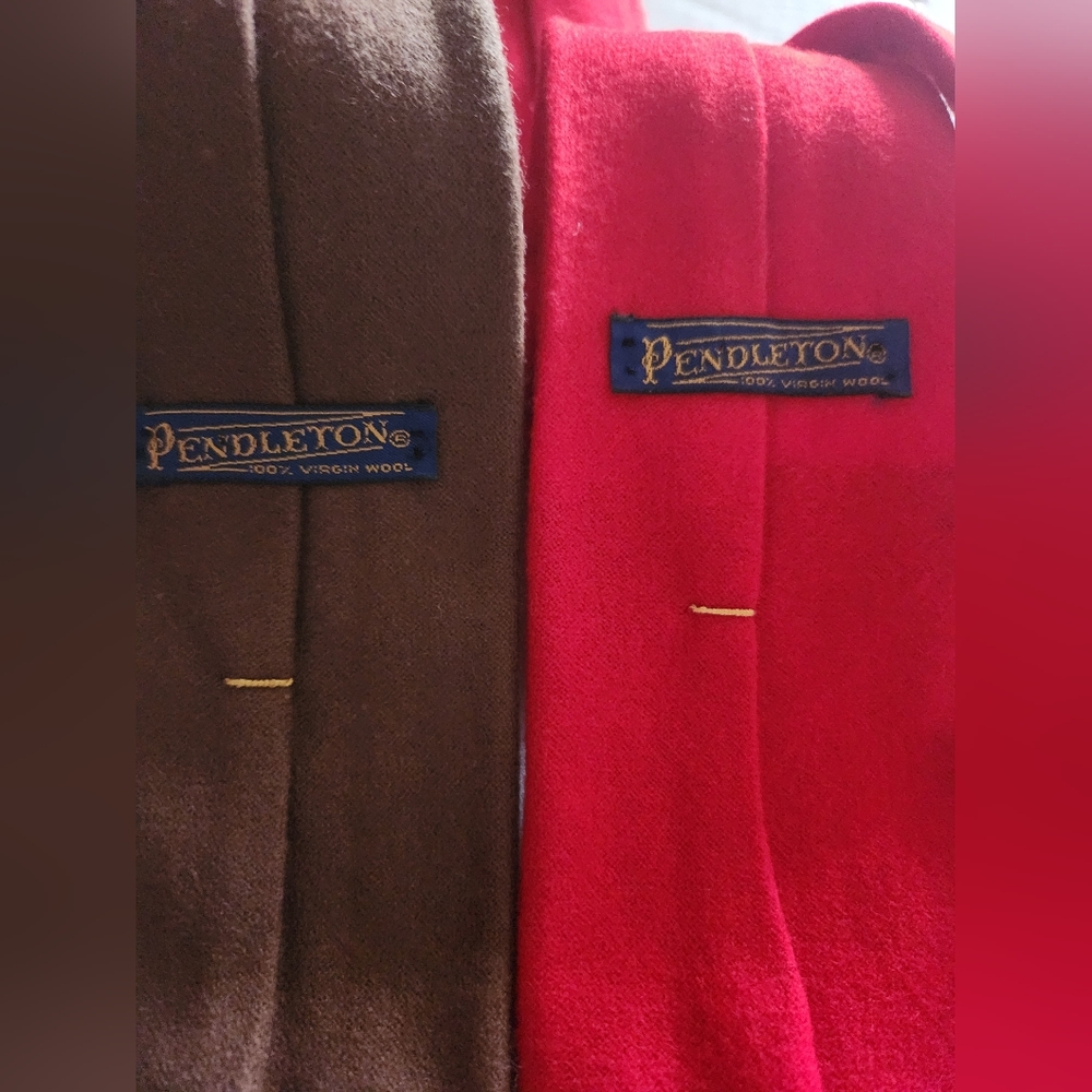 Pendleton Red And Brown Solid Necktie Duo - image 6